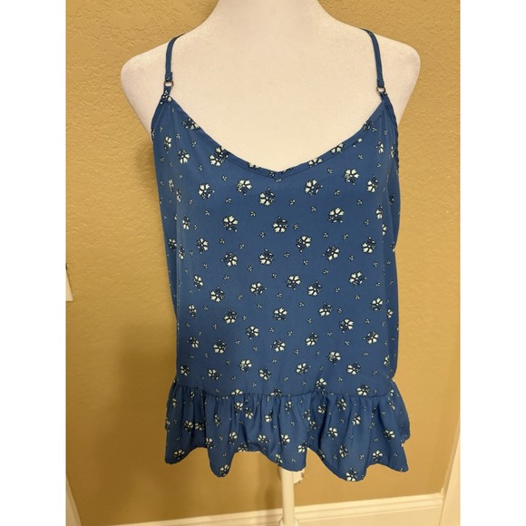 Abercrombie & Fitch Tops - Abercrombie And Fitch Women's Strappy Peplum Top, M, Blue And White Floral